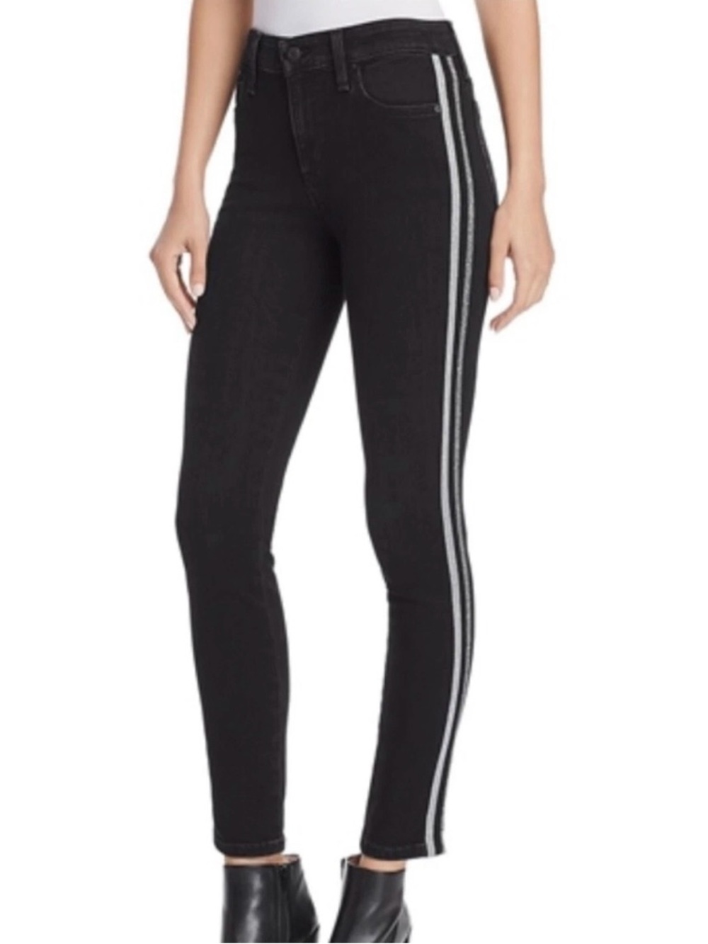 Joe’s Jeans Flawless The Charlie Tuxedo Stripe High Rise Skinny Ankle 32